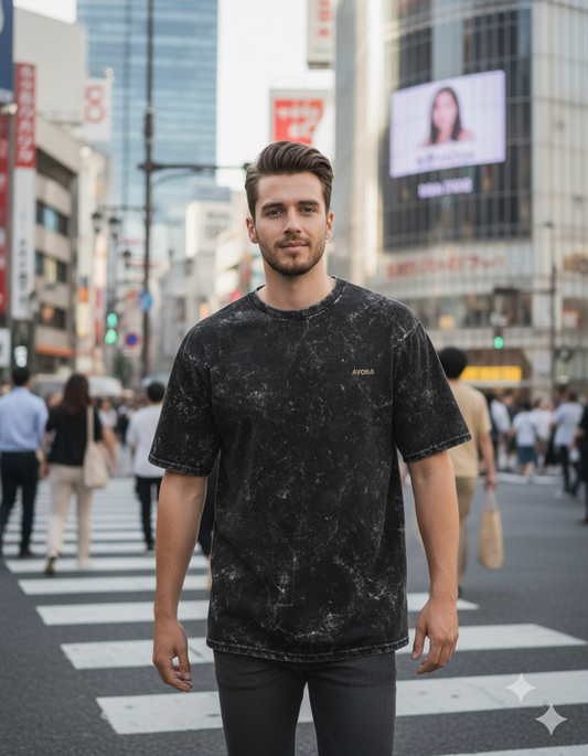 Unisex Acid Washed Oversized Tee